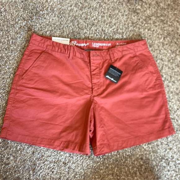 Eddie Bauer Shorts Red 14 Women's Willit Stretch Legend Wash Short - Picture 1 of 7